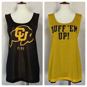 NWOT Victorias Secret CU Colorado Pink black & gold reversible mesh jersey 🦬